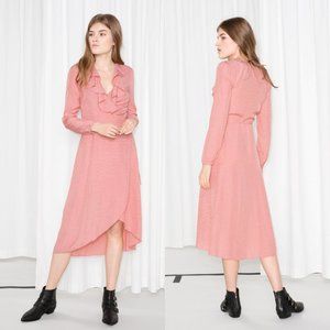 & Other Stories Pink Midi Dress